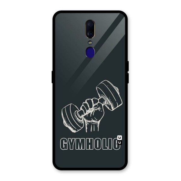 Gymholic Design Glass Back Case for Oppo F11