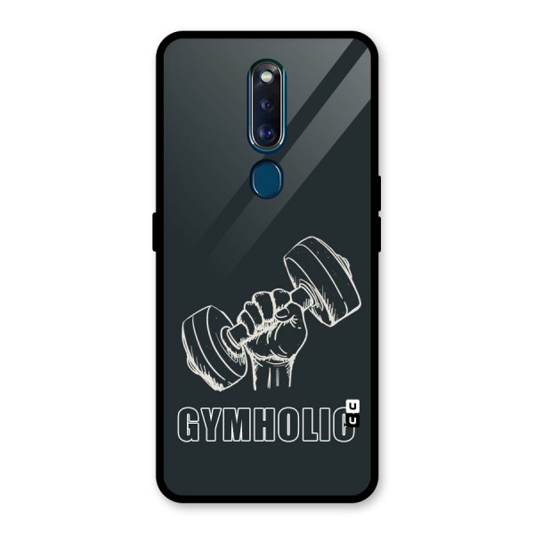 Gymholic Design Glass Back Case for Oppo F11 Pro