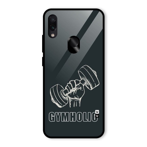 Gymholic Design Glass Back Case for Redmi Note 7