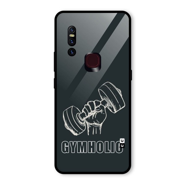 Gymholic Design Glass Back Case for Vivo V15