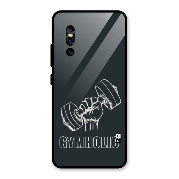 Gymholic Design Glass Back Case for Vivo V15 Pro