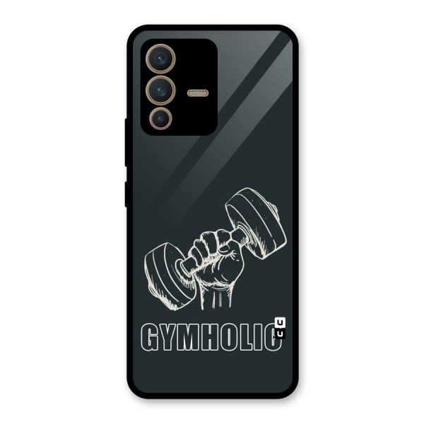 Gymholic Design Glass Back Case for Vivo V23 5G