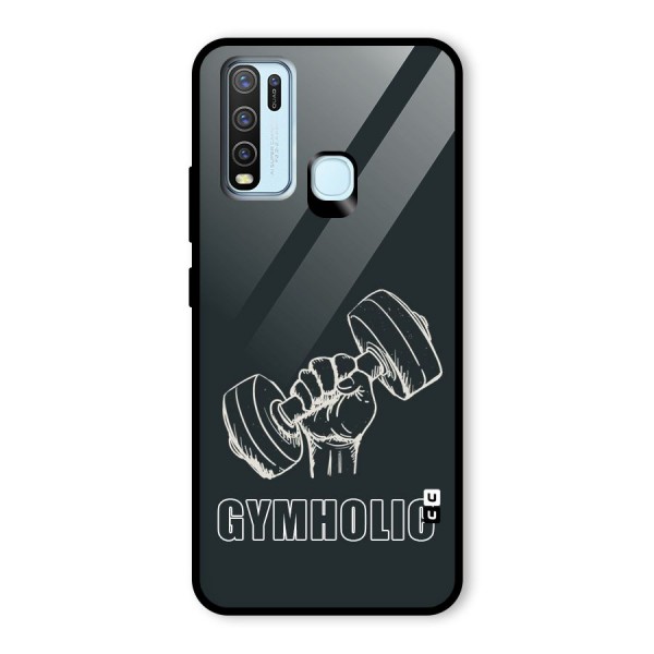 Gymholic Design Glass Back Case for Vivo Y30