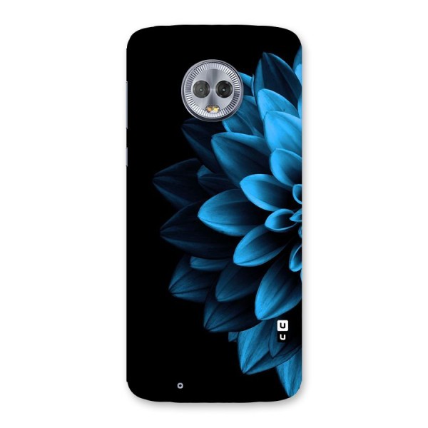 Half Blue Flower Back Case for Moto G6