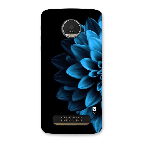 Half Blue Flower Back Case for Moto Z Play