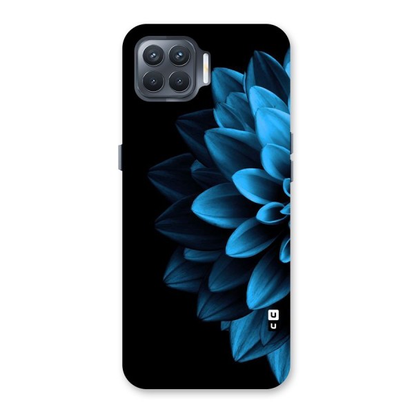 Half Blue Flower Back Case for Oppo F17 Pro