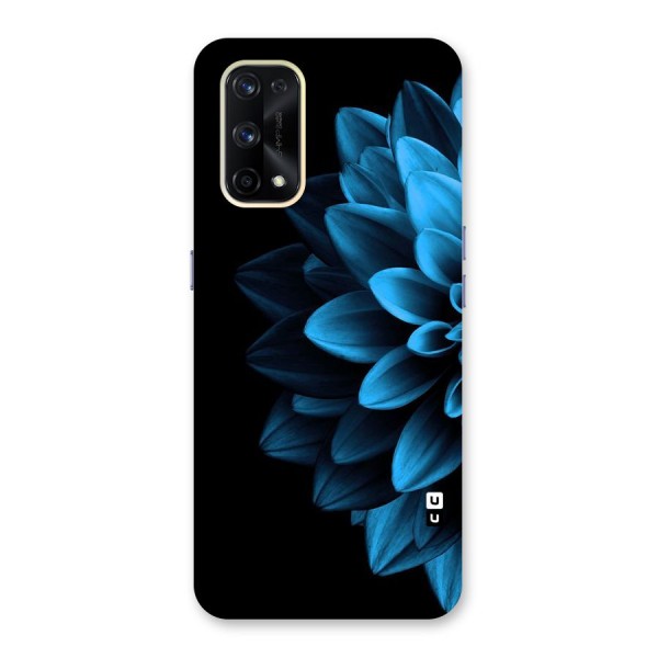 Half Blue Flower Glass Back Case for Realme X7 Pro