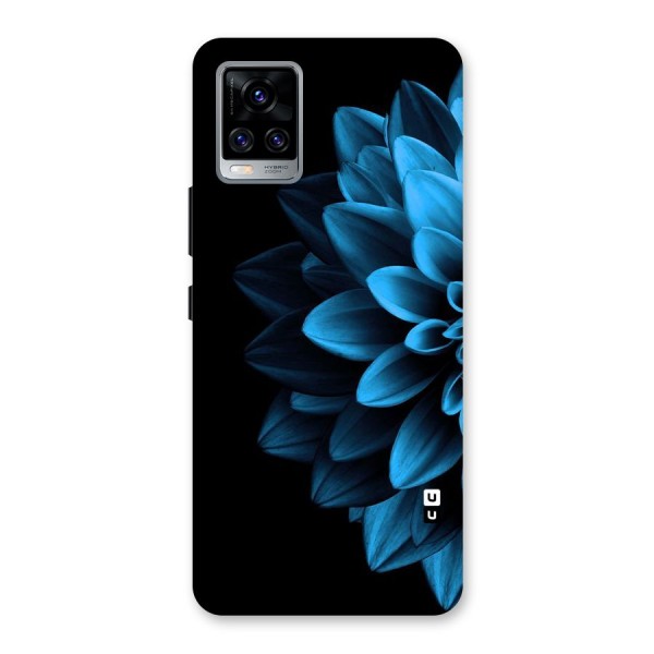 Half Blue Flower Back Case for Vivo V20 Pro