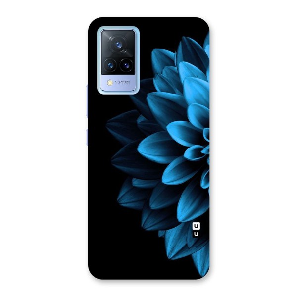 Half Blue Flower Back Case for Vivo V21 5G