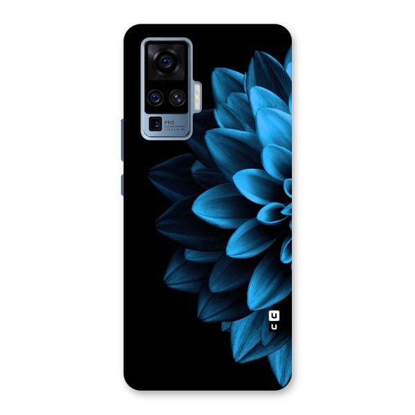 Half Blue Flower Back Case for Vivo X50 Pro