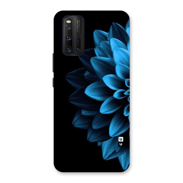 Half Blue Flower Back Case for Vivo iQOO 3