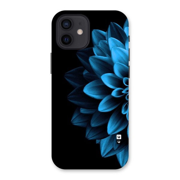 Half Blue Flower Back Case for iPhone 12