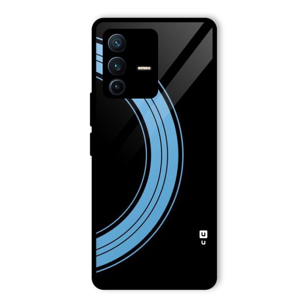 Half Circles Glass Back Case for Vivo V23 Pro