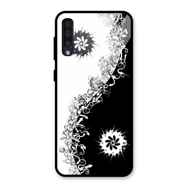 Half Peace Design Glass Back Case for Galaxy A50s