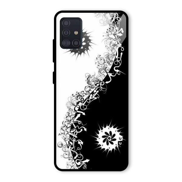 Half Peace Design Glass Back Case for Galaxy A51