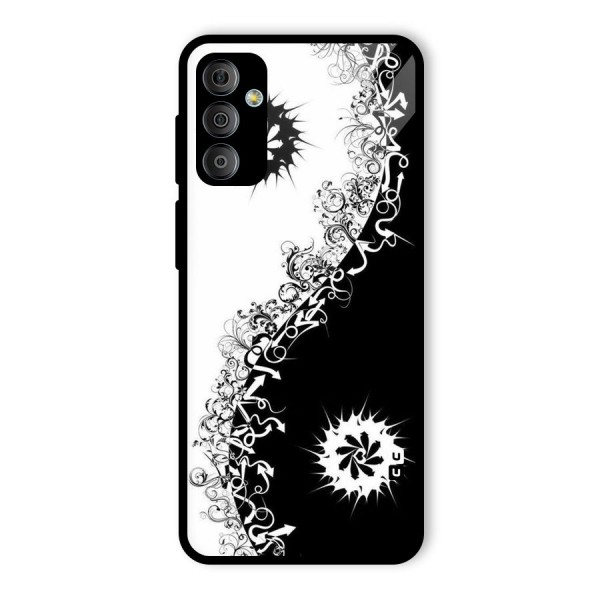 Half Peace Design Glass Back Case for Galaxy F23