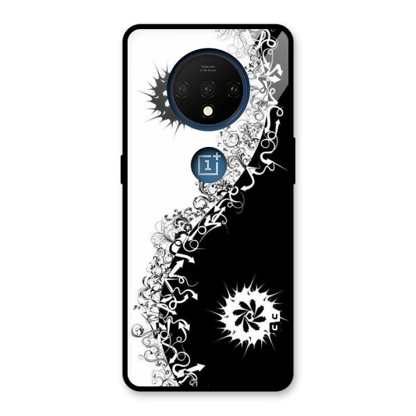 Half Peace Design Glass Back Case for OnePlus 7T