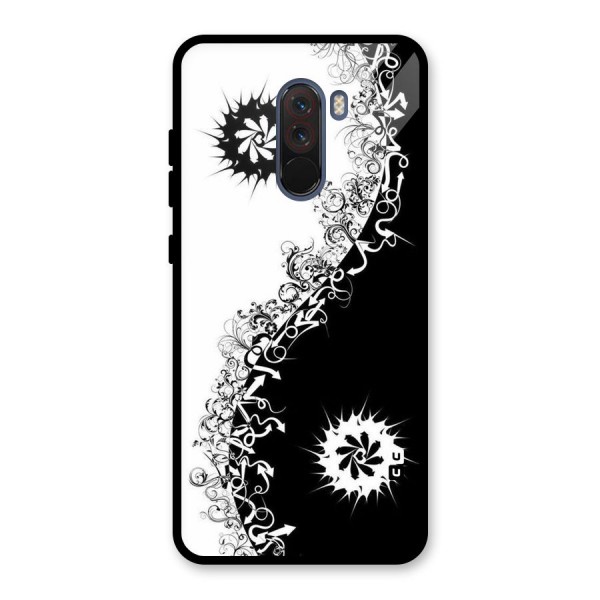 Half Peace Design Glass Back Case for Poco F1