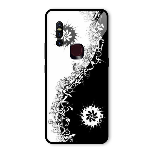 Half Peace Design Glass Back Case for Vivo V15