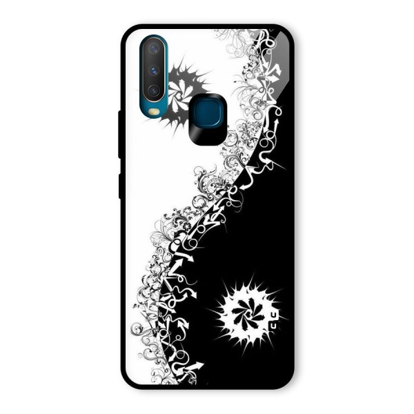 Half Peace Design Glass Back Case for Vivo Y12