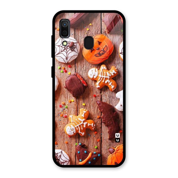 Halloween Chocolates Glass Back Case for Galaxy A30