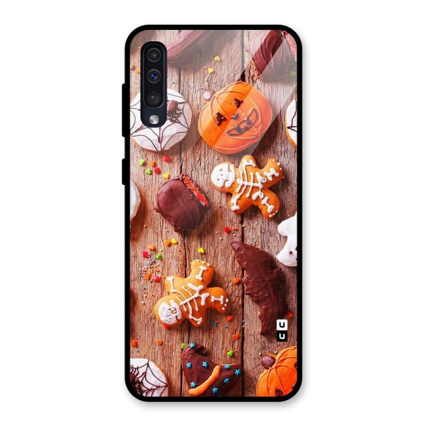 Halloween Chocolates Glass Back Case for Galaxy A50s