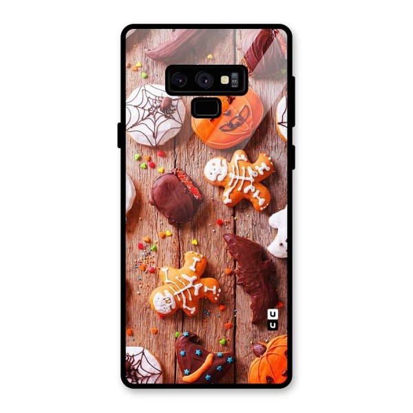 Halloween Chocolates Glass Back Case for Galaxy Note 9