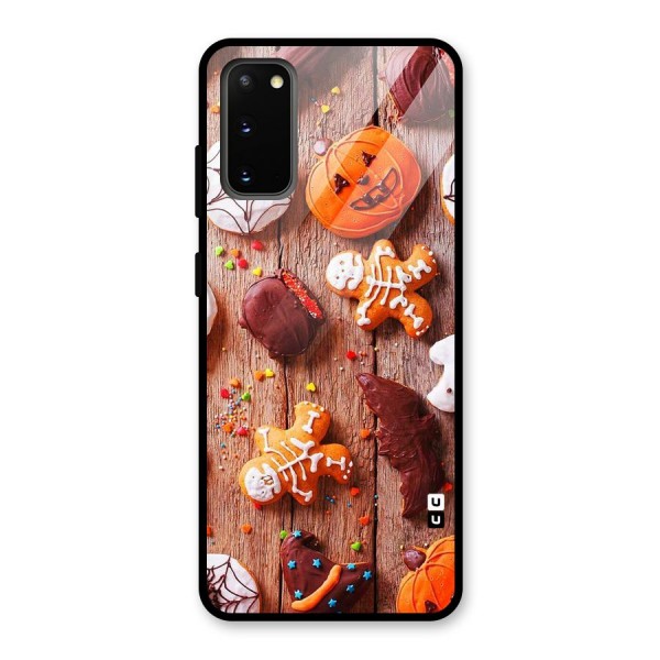 Halloween Chocolates Glass Back Case for Galaxy S20