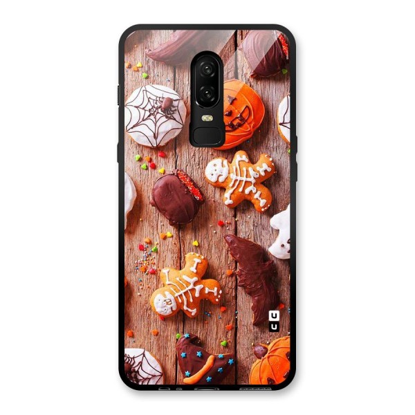 Halloween Chocolates Glass Back Case for OnePlus 6