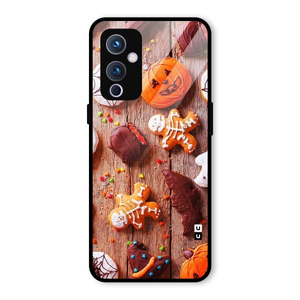 Halloween Chocolates Glass Back Case for OnePlus 9