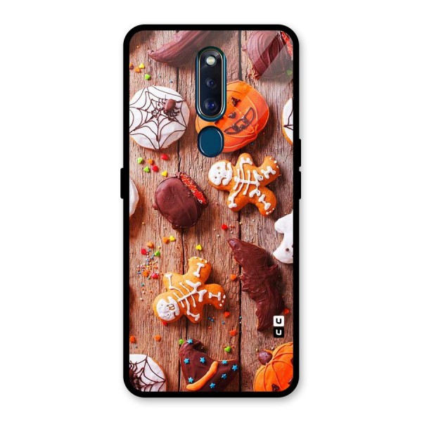 Halloween Chocolates Glass Back Case for Oppo F11 Pro