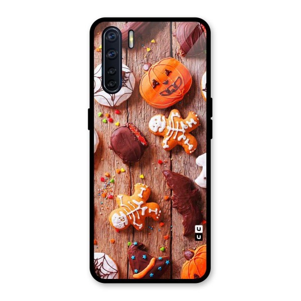 Halloween Chocolates Glass Back Case for Oppo F15