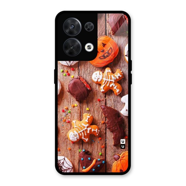 Halloween Chocolates Glass Back Case for Oppo Reno8 5G