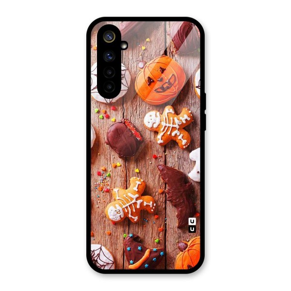 Halloween Chocolates Glass Back Case for Realme 6