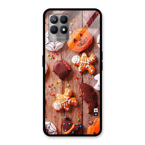 Halloween Chocolates Glass Back Case for Realme 8i