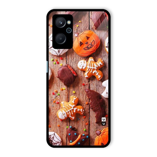 Halloween Chocolates Glass Back Case for Realme 9i