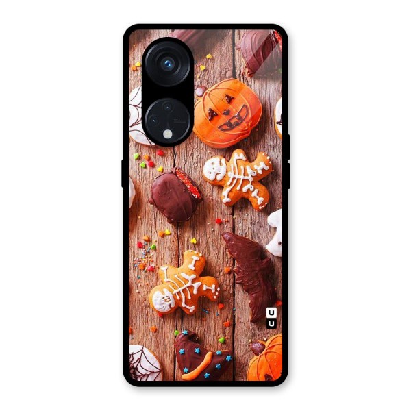 Halloween Chocolates Glass Back Case for Reno8 T 5G