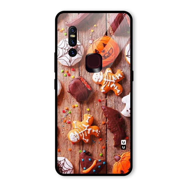 Halloween Chocolates Glass Back Case for Vivo V15