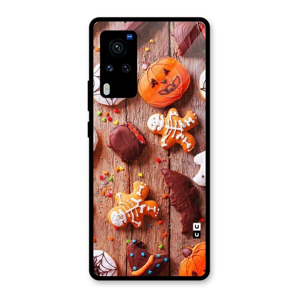 Halloween Chocolates Glass Back Case for Vivo X60 Pro