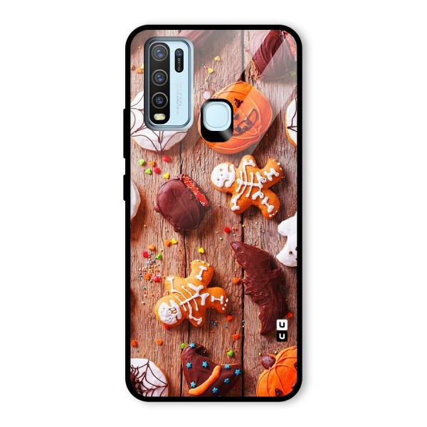 Halloween Chocolates Glass Back Case for Vivo Y30