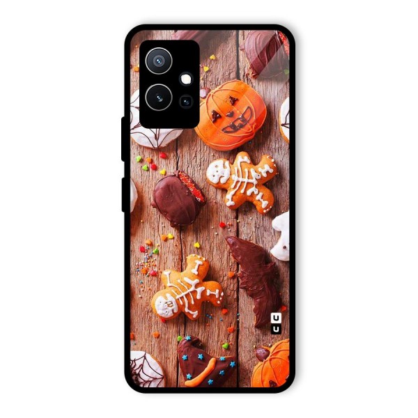 Halloween Chocolates Glass Back Case for Vivo iQOO Z6