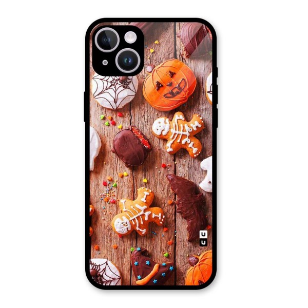 Halloween Chocolates Glass Back Case for iPhone 14 Plus