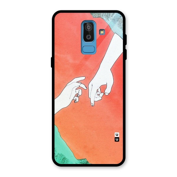 Hand Paint Drawing Glass Back Case for Galaxy J8