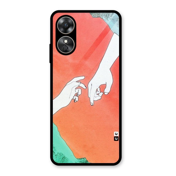 Hand Paint Drawing Glass Back Case for Oppo A17