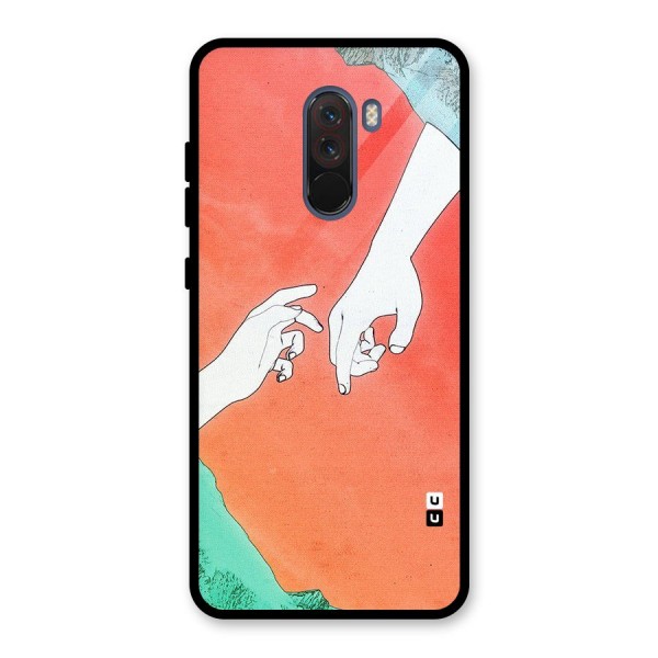 Hand Paint Drawing Glass Back Case for Poco F1