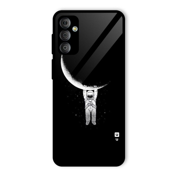 Hanging Astronaut Glass Back Case for Galaxy F23