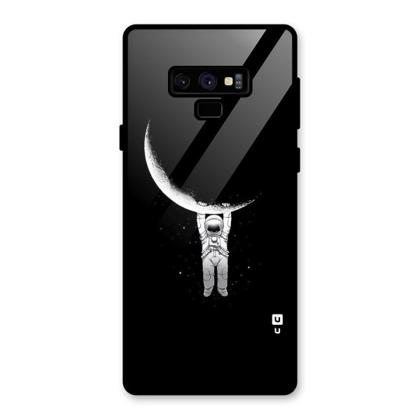 Hanging Astronaut Glass Back Case for Galaxy Note 9