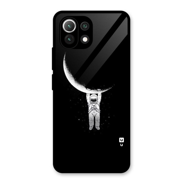 Hanging Astronaut Glass Back Case for Mi 11 Lite