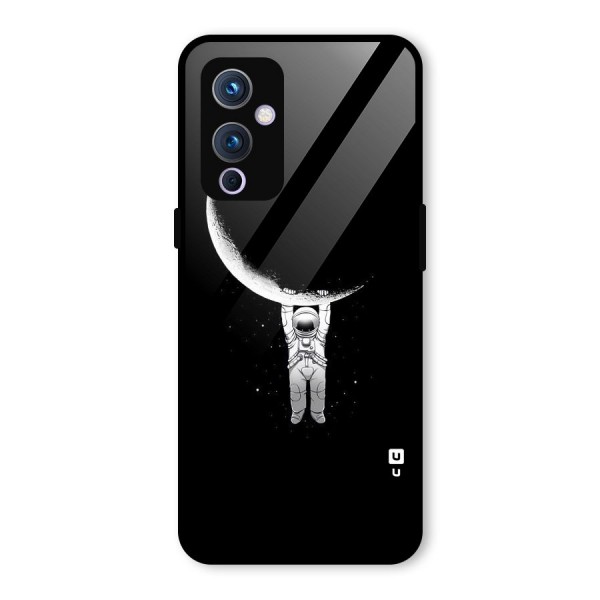 Hanging Astronaut Glass Back Case for OnePlus 9