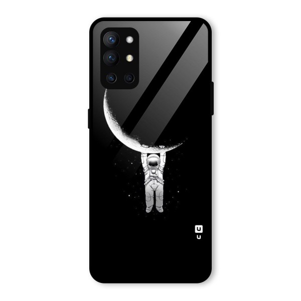 Hanging Astronaut Glass Back Case for OnePlus 9R